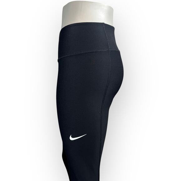 Nike Dri-Fit Women’s Black Mid-Rise Leggings Medium - Picture 4 of 7